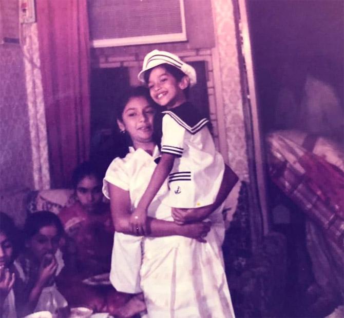 She tasted success with her very first film as a child artist, but Rupali's father had a condition put in front of his daughter - that if she could secure 90 per cent in the tenth standard, she could go ahead in films.
In picture: Rupali Ganguly with brother Vijay Ganguly
