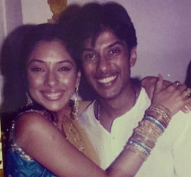 Well, after completing the twelfth standard, Rupali's brother sent her pictures for the Femina Miss India contest, where she was selected for the preliminary rounds. In fact, she went up to the last 20!
In picture: Rupali Ganguly with her brother Vijay Ganguly, who is a choreographer