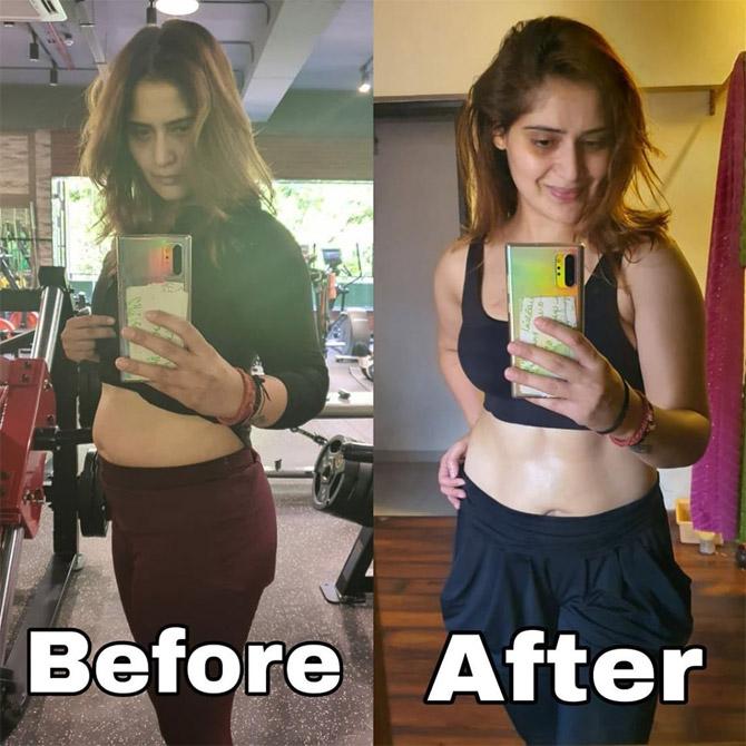 Arti Singh: The Bigg Boss fame TV celeb shared her flab to fab story on Instagram. Here's what she wrote: Hey Abbie..(abs ) Finally now I can see you little little... you are surely on the way and coming very very soon! Till then for everyone here’s the first photo which was taken on the 15th of march and the other one was today..! I just want to say that I know it's not the best but slowly and steadily I will get there soon. I have shed 5 kgs from the 15th of March till now. Aur aisa nahi hai ki koi pathhar tode! I am into 50 minutes of yoga and 40 minutes of brisk walking every alternate day. And definitely the biggest fight between all the exercises has been the late night cravings. Every night I feel like hogging maybe because of the boredom and also the stressful situation right now. And as you all might know, I am an emotional eater and that's why I had put on 8 kgs inside the big boss house. Like everyone one I also have #CheatDay and you all won’t believe that on my birthday I ate so much, including Chinese food that I was craving for. I don't kill myself by not eating what I want, so I do hog once a week. I actually salute people who are consistent with their diet! I wish I was like that but nevertheless I'm still getting there slowly. Thoda jyada time lagega... maybe one month more then all the people who are disciplined, but well that's me and that’s fine. This is the time where you can actually try to improve yourself physically and mentally as well as also emotionally! Because zindagi ki daud se thoda aaram milega kuch logon ko isse!#MyFitnessStory [sic]