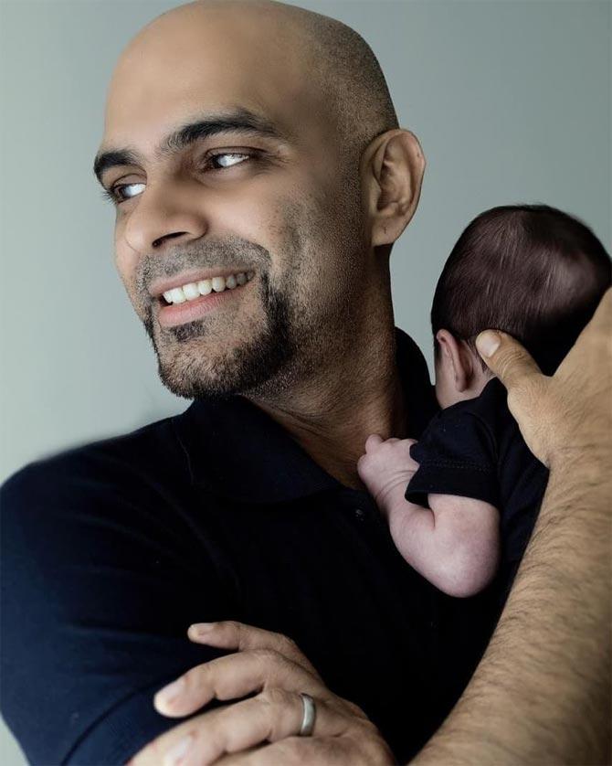 Like a loving father, Raghu Ram posted this adorable picture of his son and wrote alongside, 