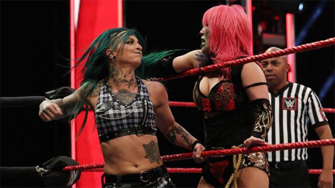 Asuka took on Ruby Riott in the first qualifying match for a spot at Money in the Bank. Asuka defeated Ruby Riott after the latter pulled on the wrong strings to earn a spot at MITB 