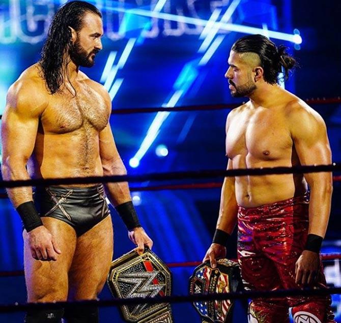 Drew McIntyre was scheduled to face Andrade in their champion vs champion match in the main event on Raw. Drew McIntyre was then distracted by Angel Garza