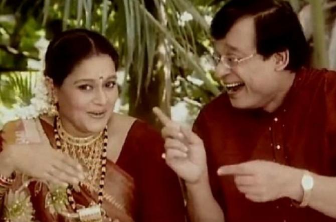 Supriya Pathak as Hansa Parekh/Rajeev Mehta as Praful Parekh in Khichdi: The hilariously dumb Praful of the Khichdi series was everyone's dose of laughter. And Hansa's cuteness perfectly complemented her husband's dumbness with her dialogues, particularly, 