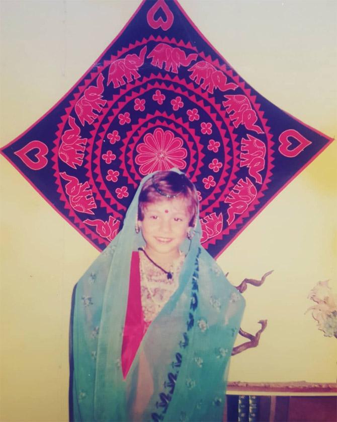 Just a year ago, Maanvi Gagroo also faced sordid casting couch experience, involving a web series maker. The actress got a call from the producer in question, with an offer for a role in an upcoming web series.
Pictured: Maanvi Gagroo's childhood picture. She captioned it: 