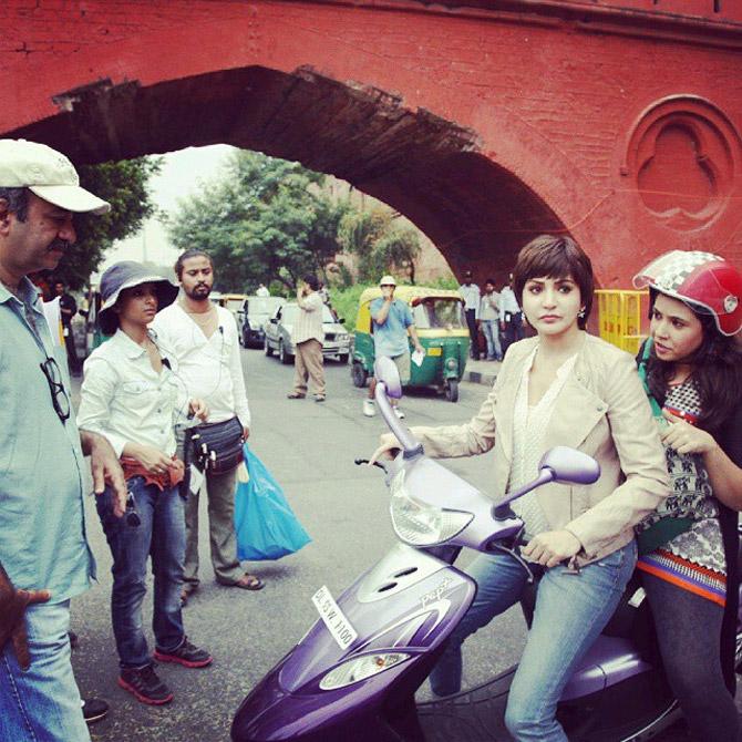 In 2011, Maanvi Gagroo had a small role in No One Killed Jessica and in 2014, she played Anushka Sharma's colleague in PK.
In picture: Maanvi Gagroo on the sets of PK. 