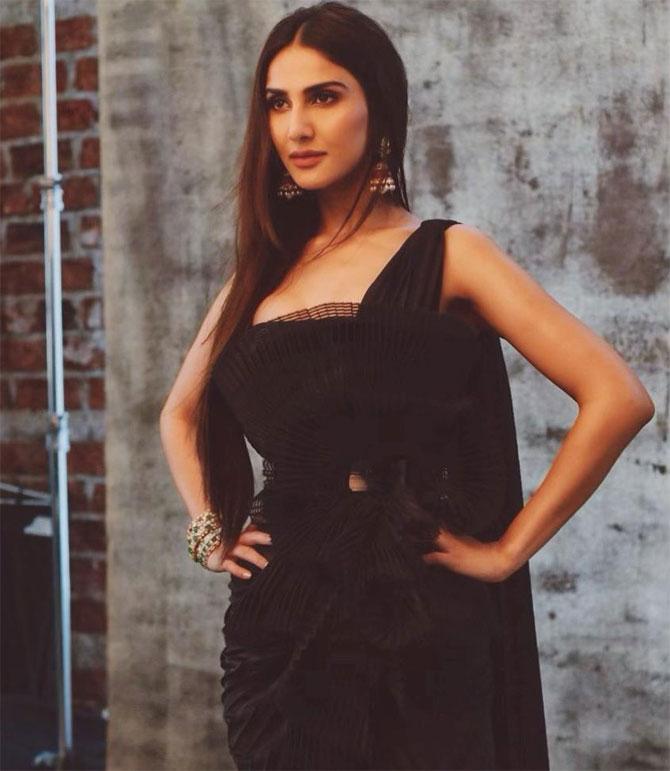Vaani Kapoor shared this stunning photo of her dressed in all black ruffled outfit from a photoshoot and captioned it: 