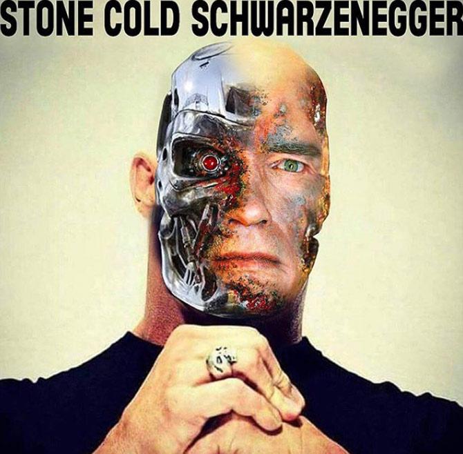 Arnold Schwarzenegger made a comeback to the Terminator franchise and his signature role in the 2019 film Terminator: Dark Fate. Ahead of it's release, John Cena posted a photo of Arnold and wrote 'Stone Cold Schwarzenegger'