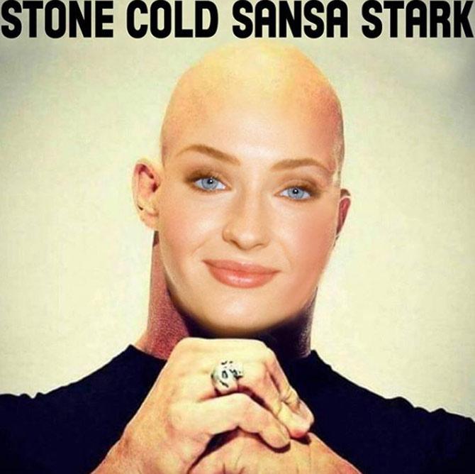 In this post, John Cena simply shared a photo of Sophie Turner in her Game of Thrones character Sansa and wrote, 'Stone Cold Sansa Stark'