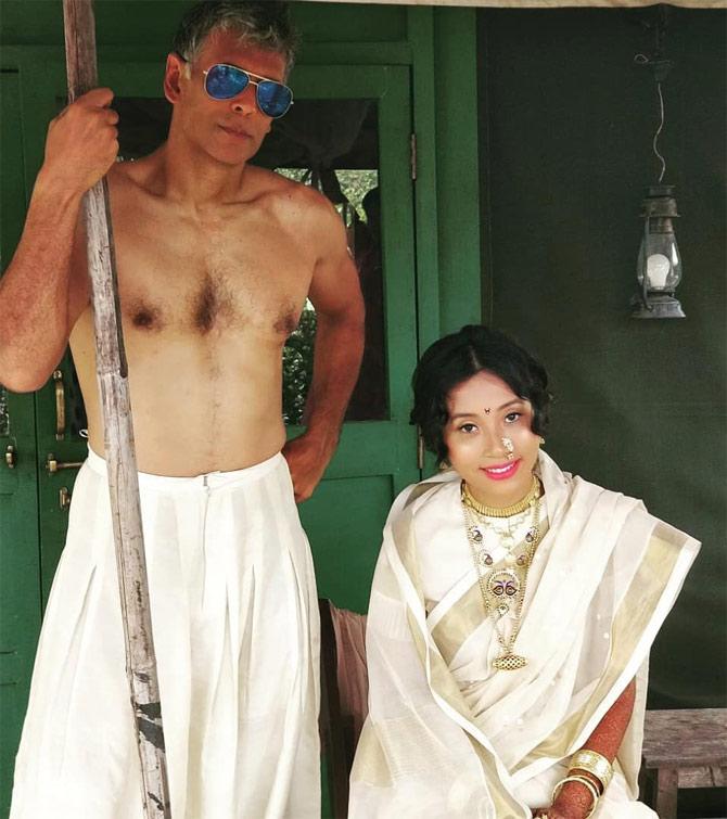 A pretty picture from their special day, Milind Soman and Ankita Konwar shared a sweet chapter of their life. Milind captioned, 