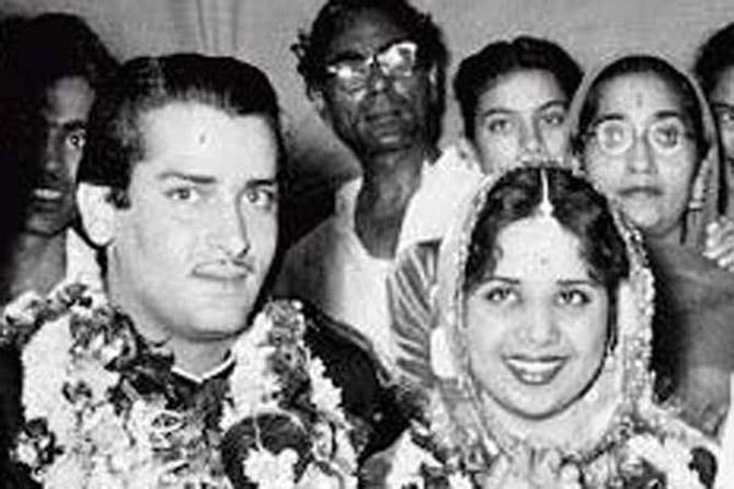 Shammi Kapoor-Geeta Bali: India's very own Elvis Presley, Shammi Kapoor met Geeta Bali in 1955, during the shooting of the film Rangeen Raaten, where he was the leading actor and she played a cameo. Four months later, the couple exchanged vows at Banganga Temples, near Napean Sea Road in Mumbai. They had two children - son Aditya Raj Kapoor and daughter Kanchan.