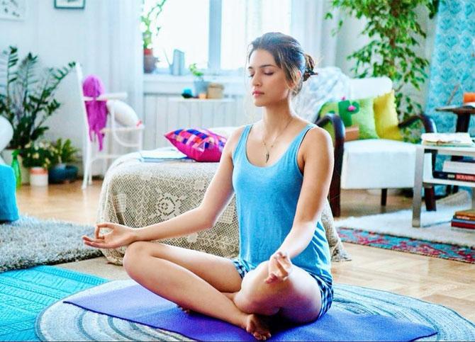 On World Health Day, Kriti Sanon shared a photo of her meditating and wrote, 