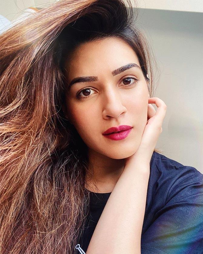 Kriti Sanon has also been getting all decked up to go nowhere! She shared a photo of her looking all pretty in a bright red shade of lipstick and wrote, 
