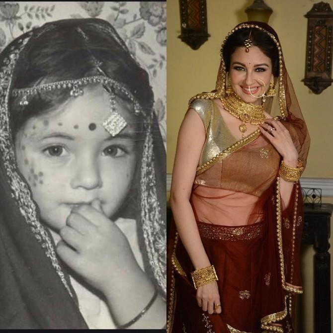 Liked the last picture? Then we are sure, that you will love this one. Saumya shared this a cute then-and-now picture of herself. 