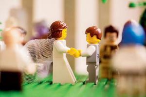 Photographer makes wedding album with Lego models amid lockdown