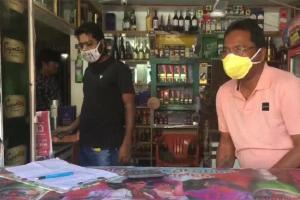 People follow social distancing as Assam govt permits sale of liquor