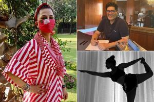 Masaba Gupta practices yoga, Manish Malhotra sketches amid lockdown