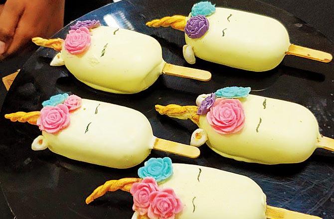 Unicorn popsicles