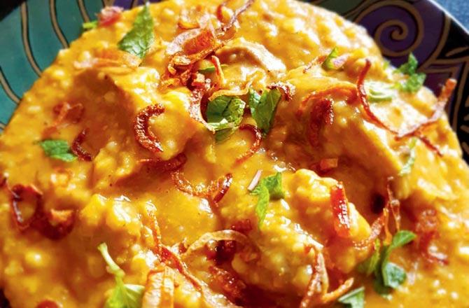 Chicken oats haleem