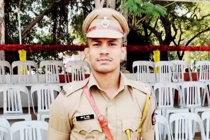 Rahul Aware in his police uniform
