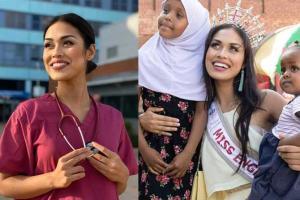 Coronavirus: Indian-origin Miss England swaps tiara with stethoscope