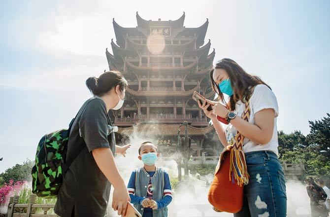 People visit Yellow Crane Tower after it reopened to the public in China