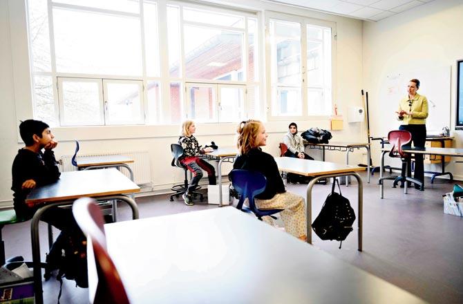 Denmark begins to gradually relax its lockdown measures, allowing preschool to fifth grade return to school on Wednesday. Pic/AFP
