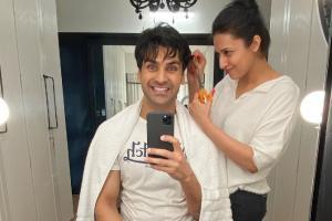 Divyanka Tripathi turns hairstylist for hubby Vivek Dahiya