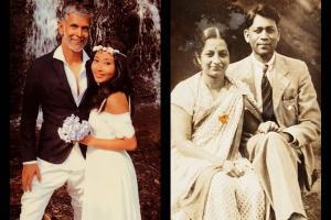 Then and Now: Wedding pics of Milind Soman and his grandparents