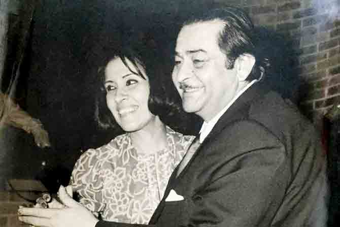 Gulshan Ewing with Raj Kapoor