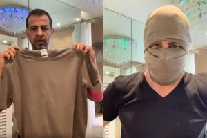 COVID-19:  Ronit Roy teaches you to make a mask out of your T-Shirt!