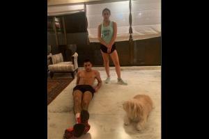 Sara and brother Ibrahim get new workout partner. Do you know who?