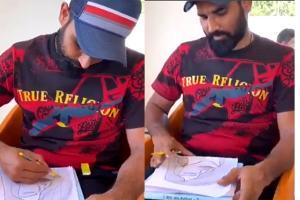 'Artist' Mohammed Shami sketches after years during lockdown