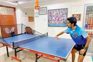 Table tennis star G Sathiyan trains with robot at home in Chennai