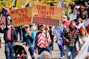 Hundreds prefer 'liberty' over safety