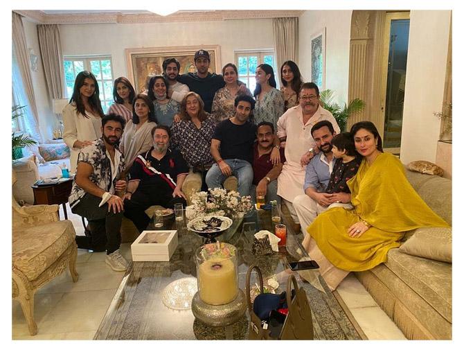 The Kapoors: Cousins Kareena Kapoor Khan, Ranbir Kapoor, Riddhima Kapoor Sahni, Aadar Jain and Armaan Jain came together for a celebratory lunch on the occasion of Raksha Bandhan. Sharing a glimpse of the family celebration, Kareena posted this picture on Instagram, in which we also spotted her husband Saif Ali Khan, Ranbir's girlfriend Alia Bhatt, Aadar Jain's girlfriend Tara Sutaria, Neetu Kapoor, Randhir Kapoor and his sister Rima Jain and the children, including Kareena's son Taimur. Amitabh Bachchan's grandson Agastya Nanda is also seen at the do. Kareena's elder sister Karisma Kapoor couldn't make it to the big fat Rakhi lunch. 