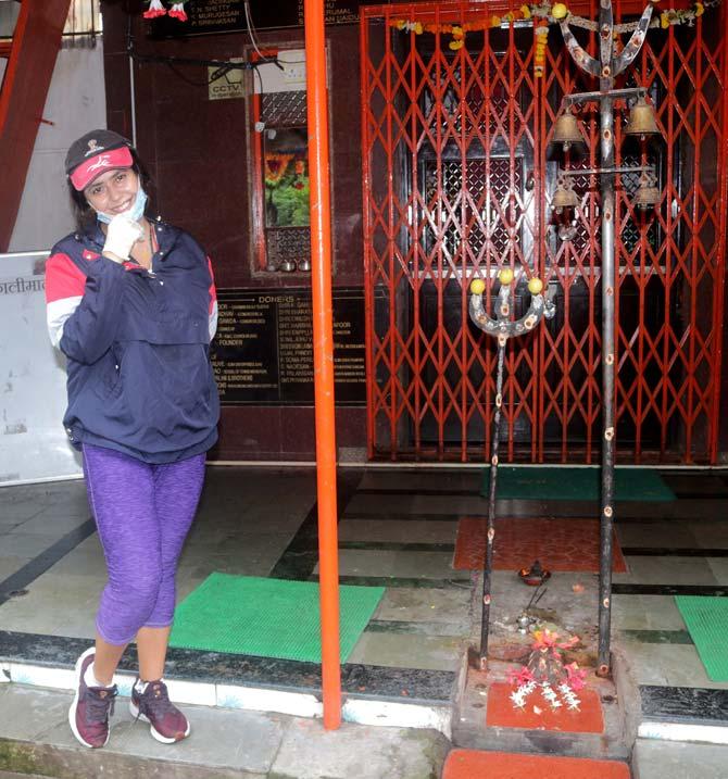 Ekta Kapoor was also snapped at a popular temple in the city. The popular producer posed for the shutterbugs when clicked at the temple.