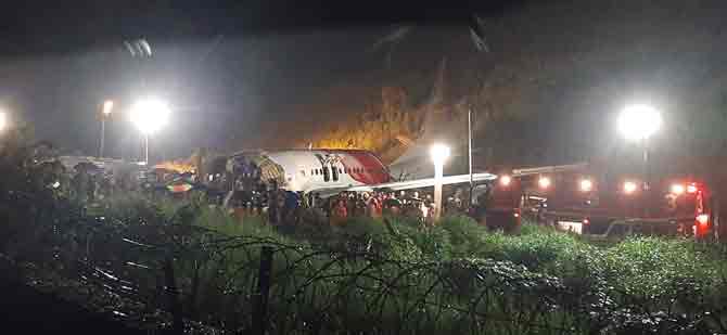 An Air India Express flight(IX-1344) from Dubai overshot the table-top runway on Friday night while landing at the international airport in Karipur, about 30 km from Kozhikode in Kerala, leaving 18 dead, 149 injured.