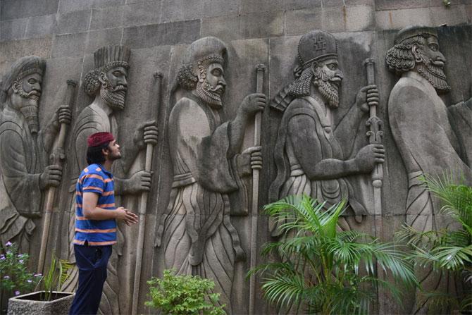 In photo: A young member of the Parsi community was snapped by mid-day lensman at a Fire Temple in Tardeo, South Mumbai.