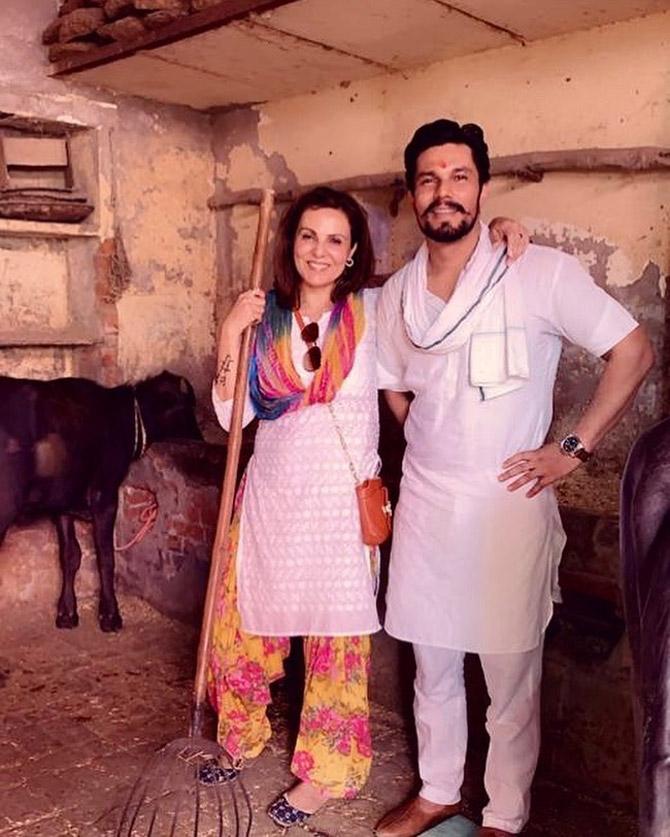 Anjali is a few years older than Randeep and was on the national swimming team at the MNSS Rai academy which he too attended and where their bond grew. In fact, it was watching his elder sister act in the school production of the West Side Story that inspired Randeep to become an actor.
In picture: Randeep with his sister Anjali Hooda Sangwan