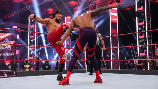 Montez Ford returned to the ring in grand fashion after he managed to pull out all stops including diving from the apron, moonsaults and major dives to pick up a win against Andrade in their singels match.