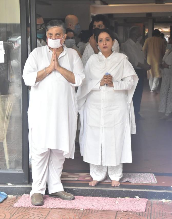 Born in 1930 in Haryana, the celebrated classical singer presented the Mewati Gharana to global music connoisseurs. With a career spanning 80 years, Pandit Jasraj's oeuvre ranged from the world stage to Indian film music.
In picture: Pandit Jasraj's son Sharang and daughter Durga Jasraj.