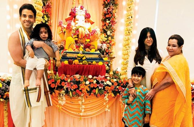 Tusshar Kapoor and son Laksshya, Ekta Kapoor and son Ravie and mother Shobha Kapoor prayed for wisdom to help everyone make sense of the current chaos. They hoped that people understand that life is beautiful — no matter what.