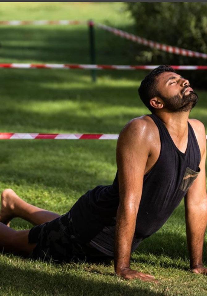 Rajasthan Royals' all-rounder Shreyas Gopal decided to keep his fitness in check as soon as he reached the UAE. He shared this photo and wrote, 