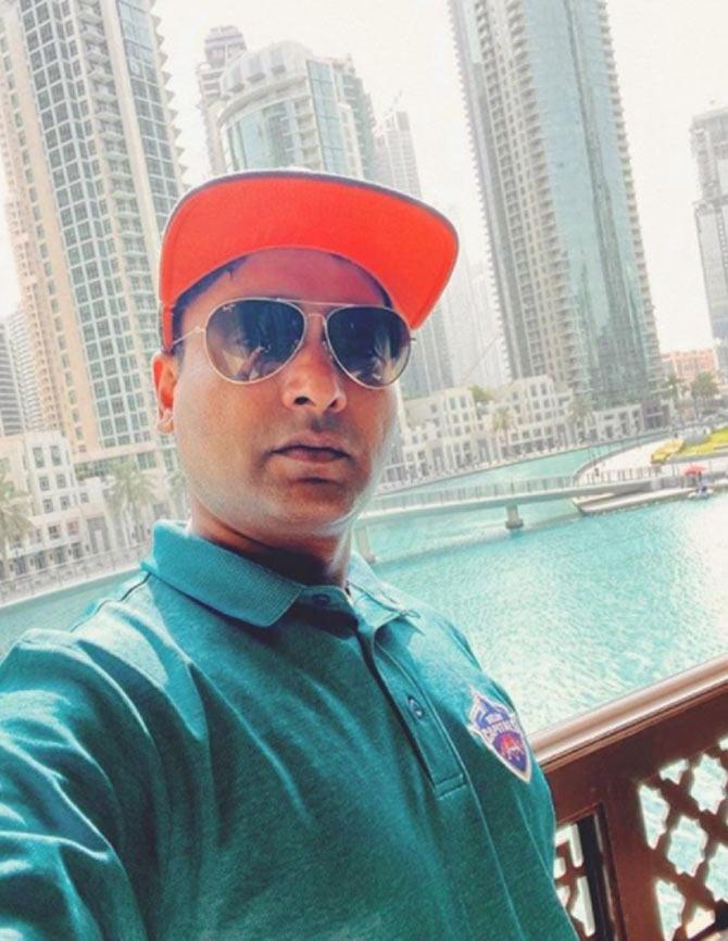 Delhi Capitals spinner Amit Mishra shared a cool seflie from Dubai and wrote, 