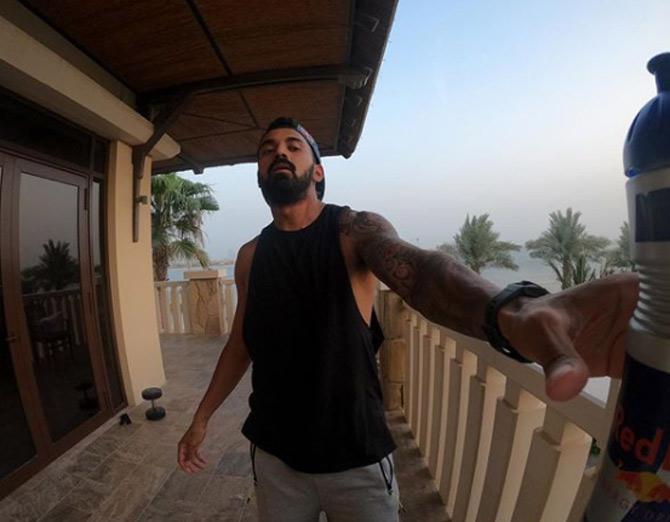 Kings XI Punjab's captain KL Rahul will be gearing up to lead the team from the front at the IPL 2020. Rahul shared this cool selfie from his hotel room in Dubai.
