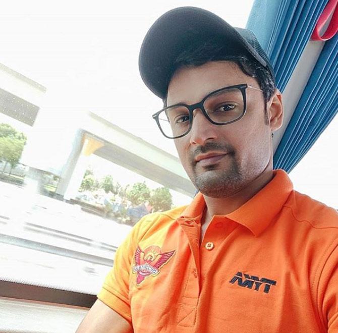 Sunrisers Hyderabad's spinner Shahbaz Nadeem was overjoyed as he shared a selfie after touchdown in UAE and wrote, 
