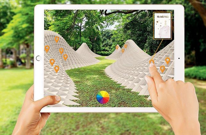 Nuru Karim says the AR/VR version of the pavilion, will double as a book-scape. He hopes to create a space, where you can bump into friends and acquaintances, and pick an actual book to read