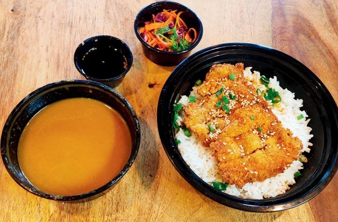 Chicken katsu curry rice bowl