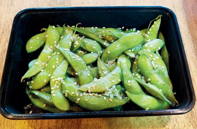Edamame with sea salt