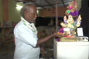 Mumbai artist makes Ganesh idols with in-built hand sanitisers